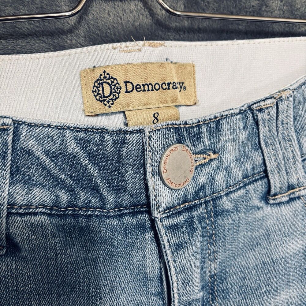 Democracy Ab Technology Bootcut Jeans Sz 8 Blue Light Wash Y2K Stretch - Picture 3 of 8